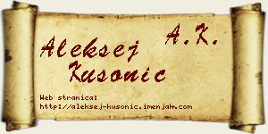 Aleksej Kusonić vizit kartica